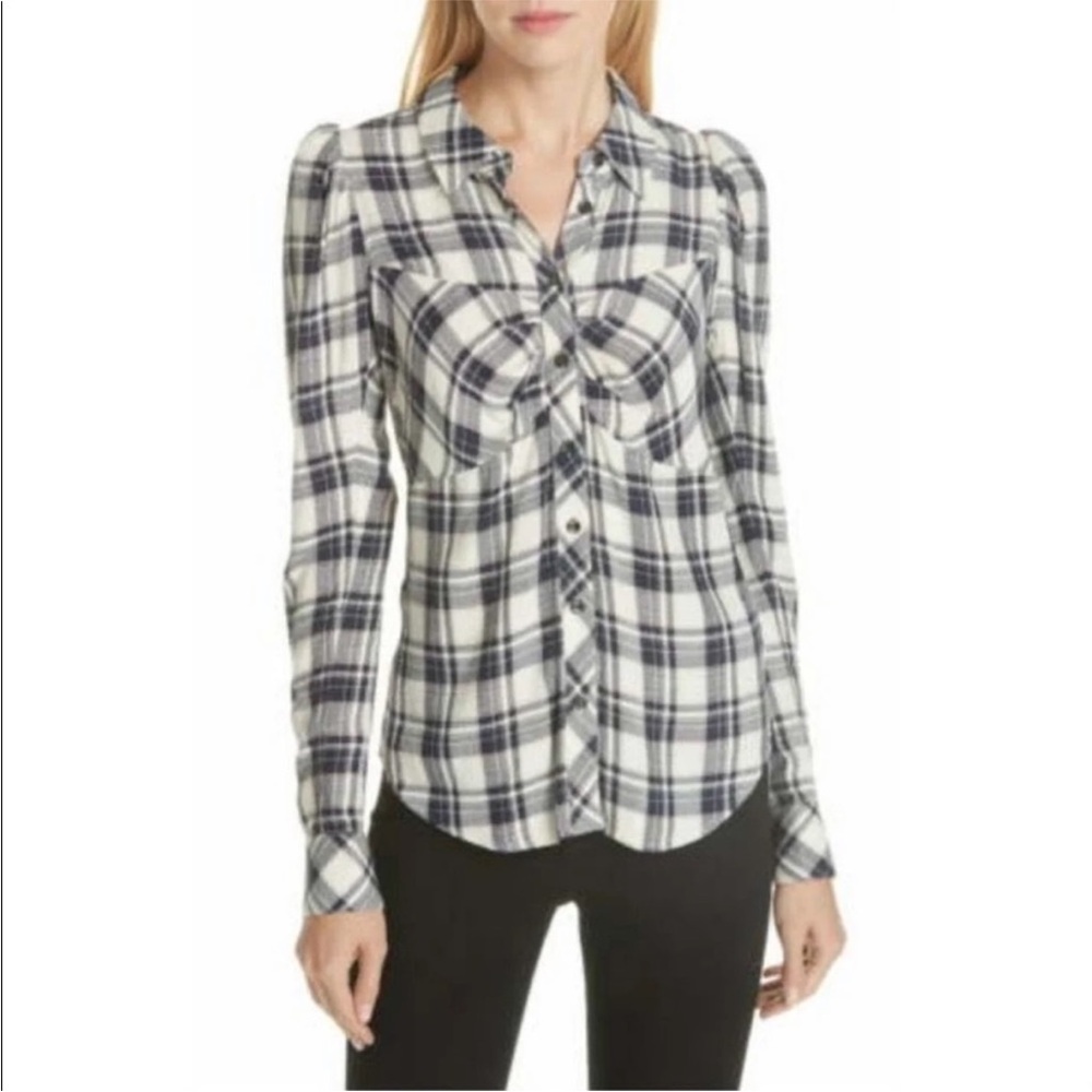 VERONICA BEARD | Candice Plaid Long Sleeve Shirt - Picture 3 of 11